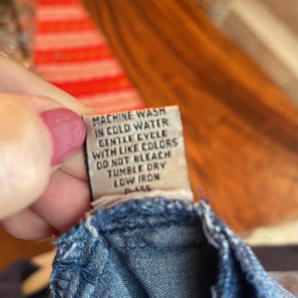 Speed Control Denim Dress with Floral Appliqué - Picture 15 of 17